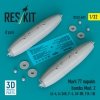 RESKIT RS32-0603 Mark 77 napalm bombs Mod.2 (2pcs) (A-4, A-26K, F-4, AV-8B, F/A-18) (3D Printed) (1/32)